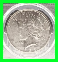 1925 Peace Silver Dollar $1 PCGS Graded MS64 Choice Brilliant UNC Cert #48459982 - £116.80 GBP