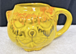 Bennett Welsh Pacific Stoneware Yellow Orange Drip Glaze Cat Sleeping Co... - $39.59