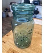 Ball Sure Seal Blue Quart Vintage Antique Fruit Jar - $15.37 CAD