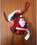 2013 Hallmark Felt Santa W/Nice List/Toy Bag/Jolly Wood Cut/Compass Orna... - $10.84