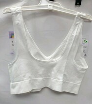 Women's Hanes XL Cozy Seamless Pullover Cool Comfort Wireless Bra White MHG196 image 3