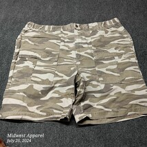 Cabelas Cargo Shorts Men 42 Brown Camouflage Elastic Waist Safari 10 &quot; I... - $17.05
