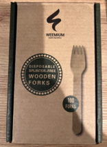 Wooden Forks Disposable 100 Splinter-free 6.5&quot; Compostable Forks  NEW - $14.94