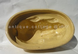 1800 antique yellow ware BUNNY RABBIT MOLD easter ICE CREAM JELLO folk a... - £97.30 GBP