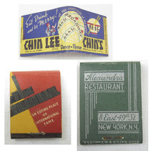 3 Vintage Matchbooks FULL Chin Lee Chin&#39;s The Brass Rail Alexandra New York City - £19.57 GBP