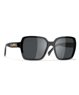 CHANEL CH5408 Black Rectangle Sunglasses in Acetate with Gray Gradient Lenses - $285.80