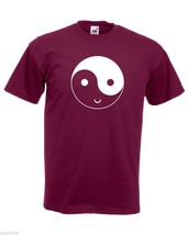 Mens T-Shirt Yin and Yang Symbol Happy Face, Smile Ethical Funny tShirt - £19.77 GBP