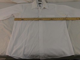 Adult Men&#39;s Arrow White Button Front Dress Shirt Poplin Polyester Cotton... - £11.50 GBP