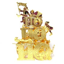 2007 Ho Ho Ho Danbury Mint Christmas Ornament Gold Plated Collection - £21.47 GBP