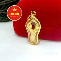 Sarika Couple Pendant With Hanger Amulet Buddha 18K Thai Yellow Gold Pla... - $35.99