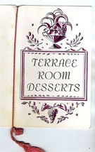 Terrace Room Desserts Menus Statler Hilton Hotel Cleveland Ohio 1958 - £24.92 GBP