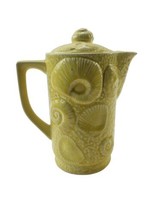 Vintage AES Ceramic Coffee Pot w Lid Yellow Seashells Japan - £15.78 GBP