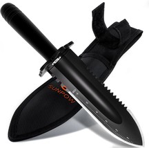 Metal Detector Shovel Heavy Duty Double Serrated Edge Digger Trowel Garden Diggi - £39.35 GBP