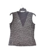 Shein Paint Splatter Design Tank Sheer Black Size Large - £9.38 GBP