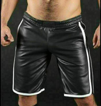 Men&#39;s Shorts Stylish Unique Sports Black Genuine Lambskin Leather Boxer ... - £82.93 GBP