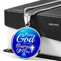 Praise God Circle Necklace Stainless Steel or 18k Gold 18-22&quot; - £33.64 GBP+