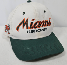 Vintage Miami Hurricanes White Hat Cap Snapback Sports Specialties TWILL - £47.92 GBP