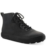 SUN+STONE Men&#39;s Gunner Faux-Leather Lace-Up Boots, Black, Size 8.5M - $59.63 CAD