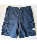 Tommy Hilfiger Cargo Shorts Navy Blue Military Fatigue Pant 100% Cotton-... - $25.91 CAD