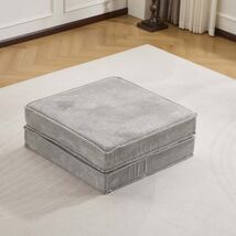 Light Grey Convertible Mahjong Sofa Bed &amp; Ottoman - No Assembly - $173.99