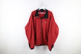 Vtg 90s Mountain Hardwear Mens Large Spell Out Full Zip Fleece Jacket Red USA - £46.68 GBP