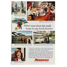 Vtg 1950&#39;s Panagra Pan America Grace Airways Airlines Print Ad Gay South America - £6.05 GBP