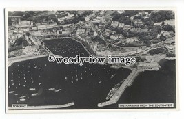 tq1848 - Devon - Aerial View of the Harbour from the S.W. at  Torquay - postcard - £2.49 GBP