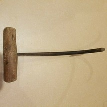 Vintage Wood Handle Hay Meat Ice Steel Hook  - £14.13 GBP