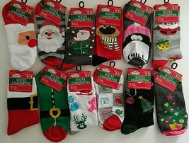 Christmas Ankle Socks Sizes 4 to 11 One Pair/Pk, SELECT: Design &amp; Size - £2.36 GBP