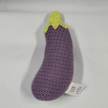 Vintage Knit Crochet Baby Gap Vegetables / Fruit Rattle Baby Toy Purple ... - £15.48 GBP