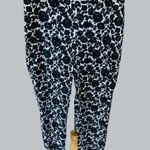 TALBOTS LADIES BLACK WHITE FLORAL HERITAGE COLLECTION FLAT FRONT PANTS S... - £18.38 GBP