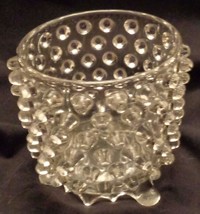 Vintage Pressed Glass Footed Candy Dish - Large Hobnail Pattern - Lovely Dish - £22.97 GBP