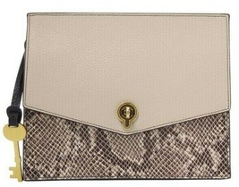 Fossil Stevie Crossbody Taupe Snake Leather Python SHB2496889 NWT $138 R... - £47.35 GBP