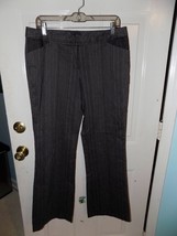 Star City Stretch Dark Gray Striped Dress Pants Size 11 Women&#39;s EUC - £13.97 GBP