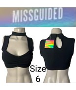 Missguided Black Mock Crop Top~ Size 6 - £16.25 GBP