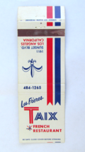Taix French Restaurant - Los Angeles, California 20 Strike Matchbook Cover Match - £1.37 GBP