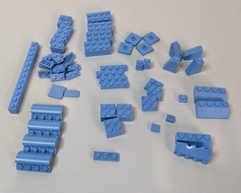 Lego Bulk 2.1oz Lot of Light Blue Building Blocks Bricks Specialty Shapes Mixed - £3.92 GBP