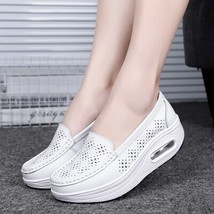 Women&#39;s shoes Summer hollow-out genuine leather air cushion hole shoes women&#39;s s - £30.56 GBP