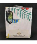 Shower Curtain Creative Bath Aloha Bright  72×72 Floral Parrots New - $27.61