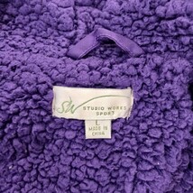 Studio Works Sport Women's Purple Full Zip & Button Sleeveless Vest Size Large image 3
