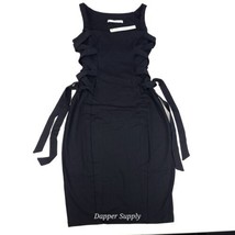 SUSANA MONACO Black Body Con Dress Size Medium Cut Out Straps New - £46.71 GBP