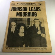 VTG Sunday News Newspaper November 24 1963 - Lyndon Johnson Leads Mourning - £22.50 GBP