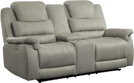 Homelegance 74&quot; Double Reclining Loveseat (Power), Gray - £2,130.72 GBP