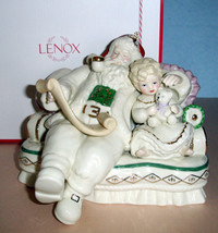 Lenox Fireplace Collection Santa Christmas Figurine w/Child #826988 New Rare - £57.63 GBP