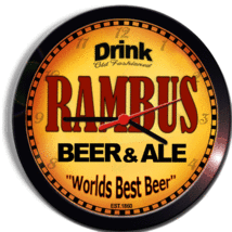 RAMBUS BEER and ALE BREWERY CERVEZA WALL CLOCK - £22.41 GBP