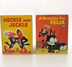 Vtg Wonder Books A Surprise for Felix &amp; Heckle And Jeckle 1959 Children&#39;... - $271.41 MXN