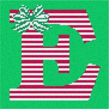 Pepita Needlepoint Canvas: Letter E Striped Bow, 7&quot; x 7&quot; - £40.18 GBP+