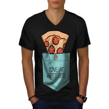 Love At First Bite Pocket Shirt  Men V-Neck T-shirt - £9.71 GBP