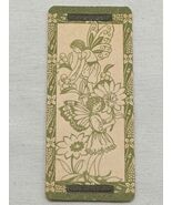 Vintage Fairy Girls Picking Flowers In Spring Garden 1&quot; X 2&quot; Paper Colle... - $101.13 CAD