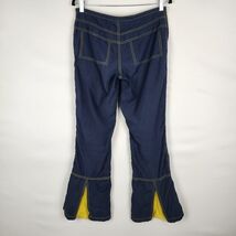 Vintage Anchor Blue Cargo Pants Womens SZ 5 Blue Yellow Y2K Skater Gorpcore - $8.51